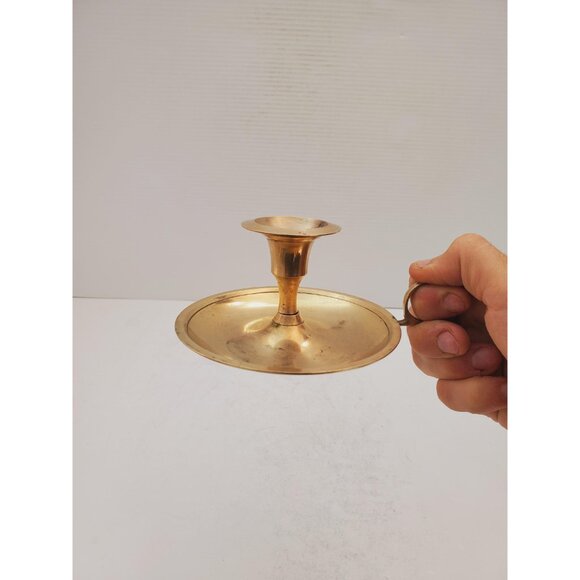 Vintage Brass Candle Holder - Brass Candlestick Holder - Brass Chamberst… - Picture 10 of 10